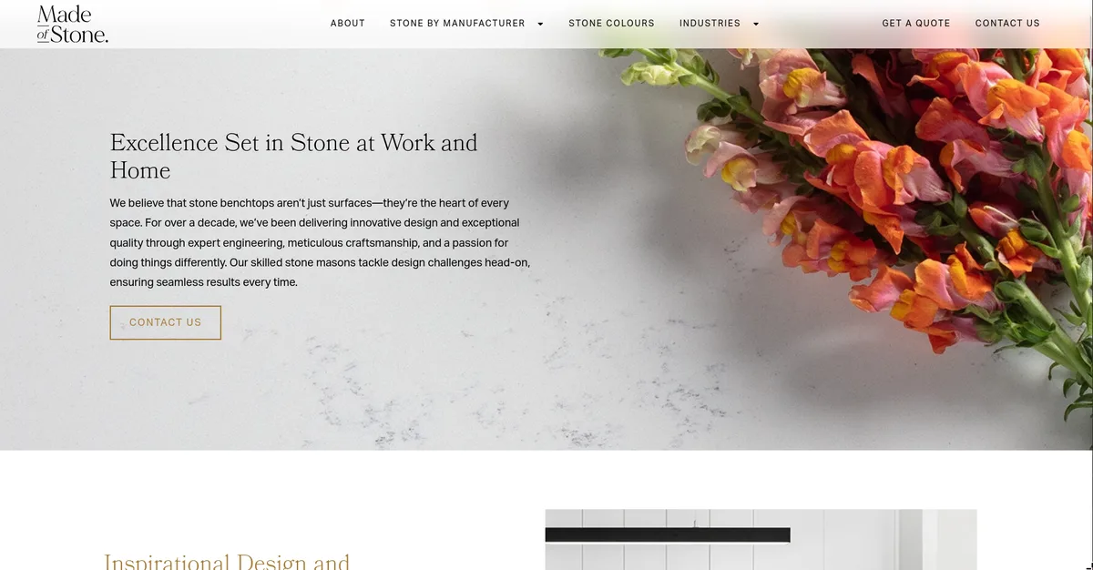 madeofstone.com.au website