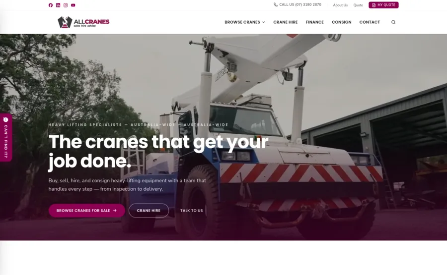 All Crane Sales, Crane sales & hire
