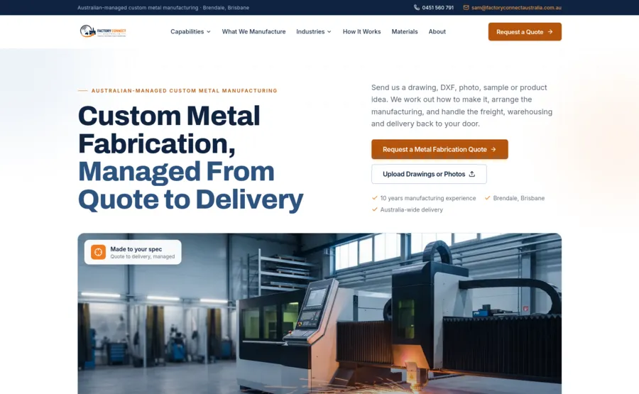 Factory Connect, Metal fabrication
