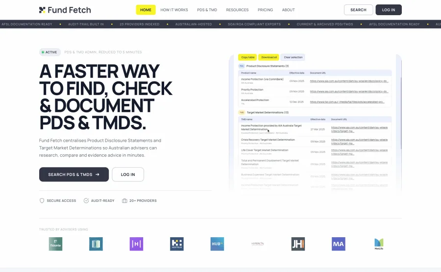 FundFetch, Adviser fintech