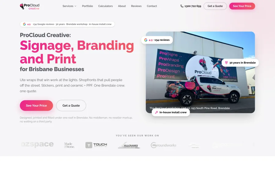 ProCloud Creative, Signage & print