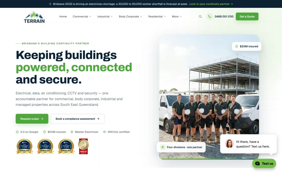 Terrain Electrical, Commercial electrical