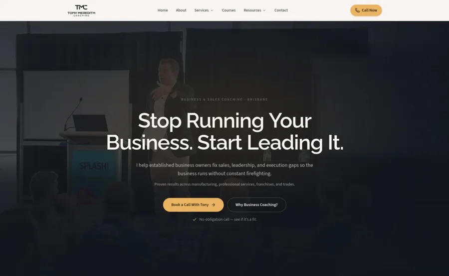 Tony Meredith, Business coaching